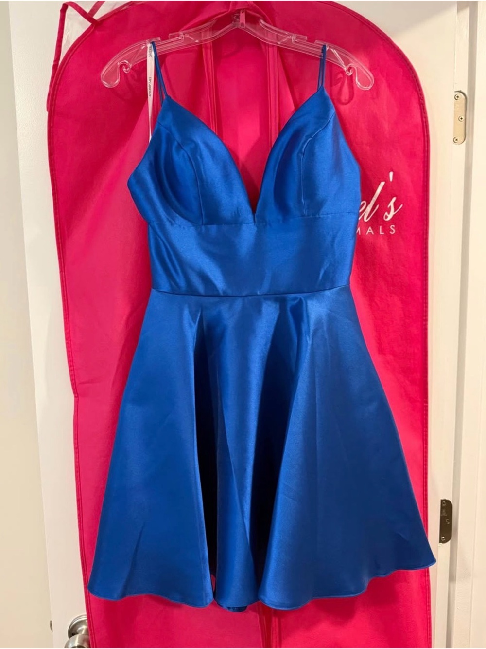 Sherri Hill Vibrant Royal Blue Satin Dress